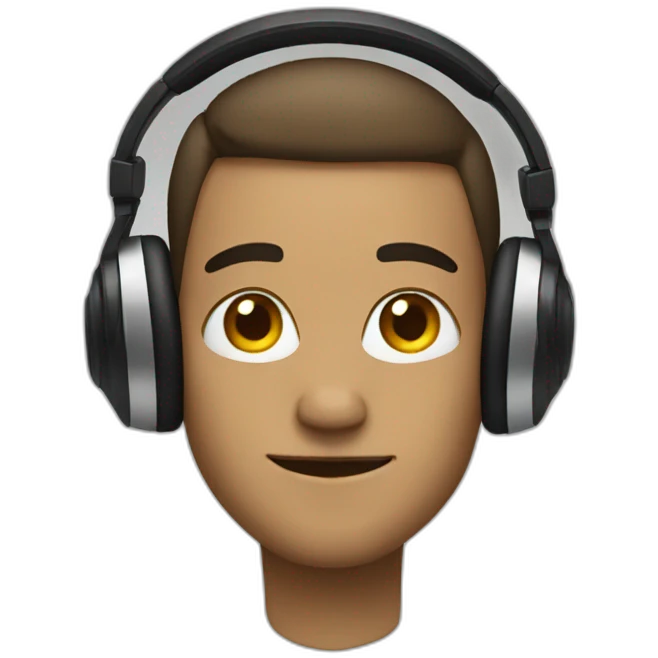 with headphones emoji