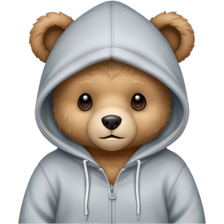 Cute teddy bear wearing a hoodie  emoji