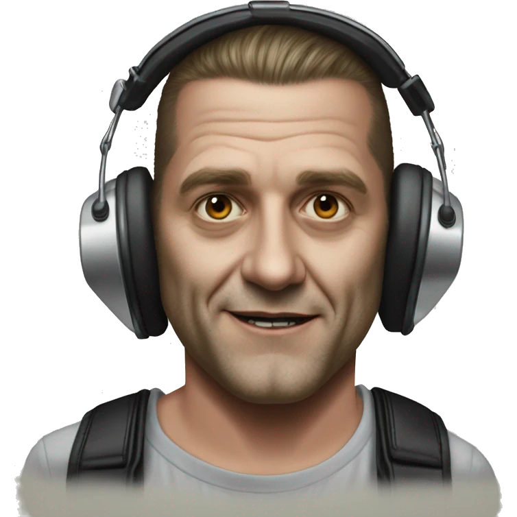 A realistic portrait of Eloy Casagrande drummer of slipknot emoji
