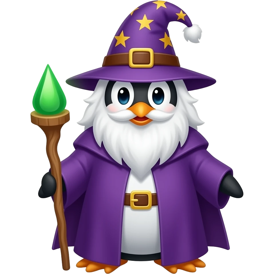 Penguin Wizard emoji