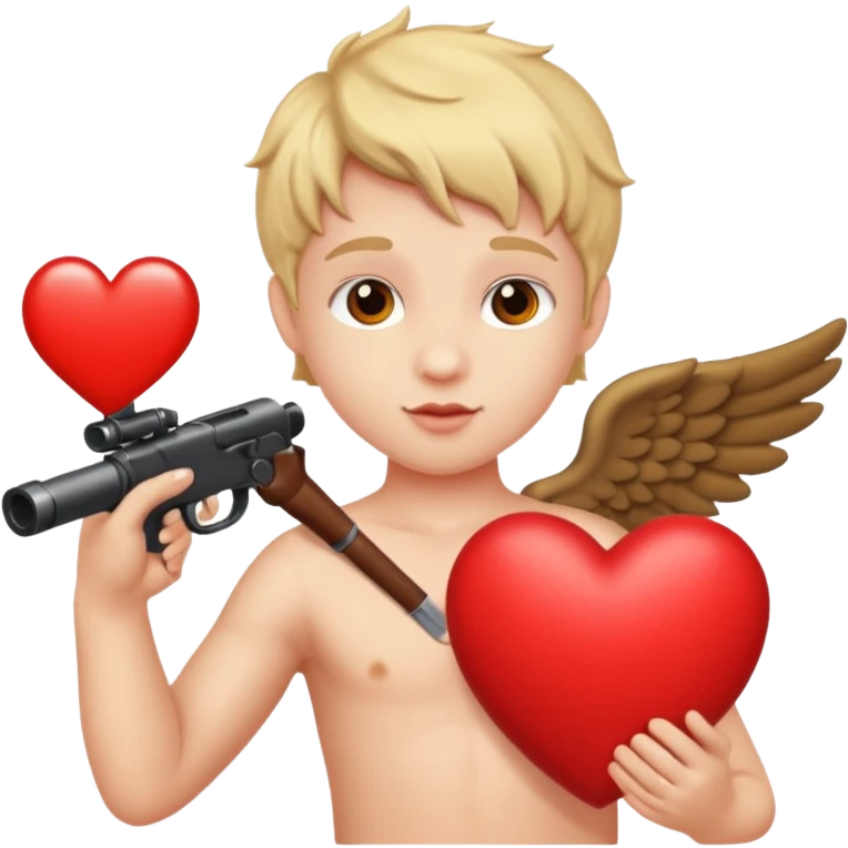 Cupid shooting a heart emoji