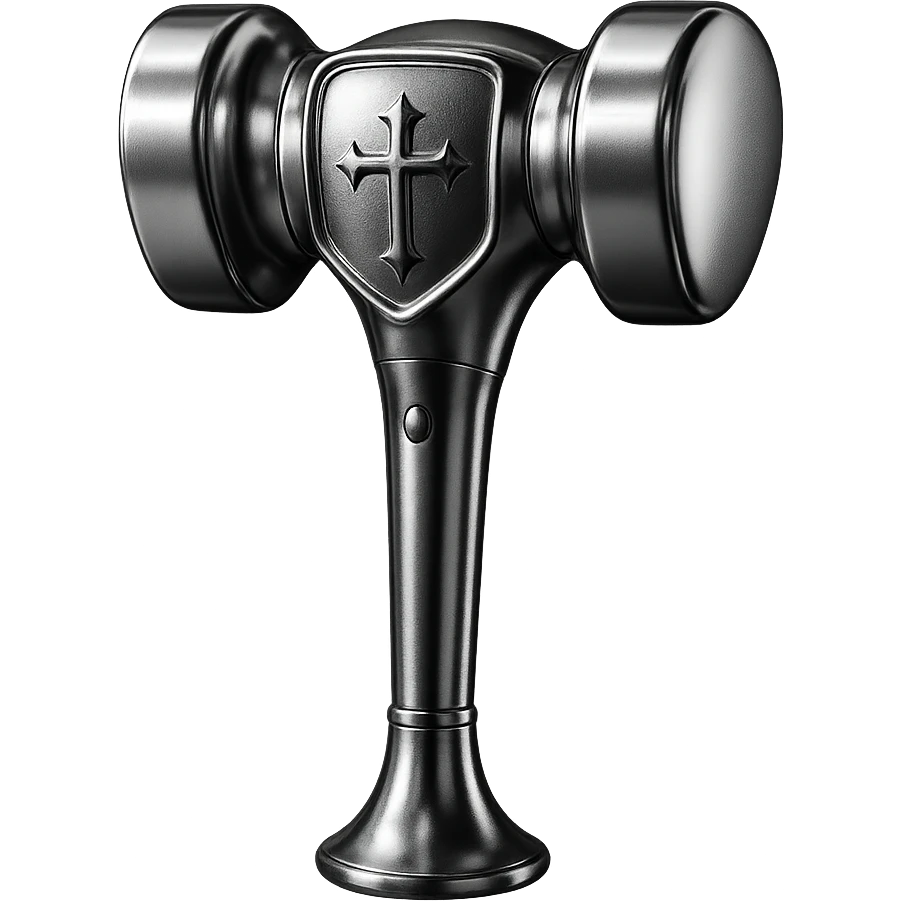 BLACKPINK-inspired gothic lightstick, no hearts, black and pink, shiny and dramatic, chrome style emoji