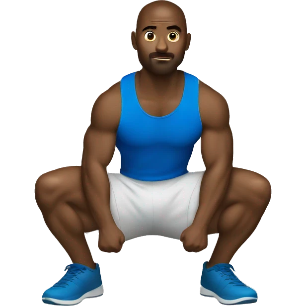 a man doing squat (sport) emoji