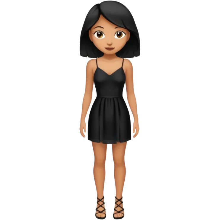 Strappy short black dress made of silk emoji