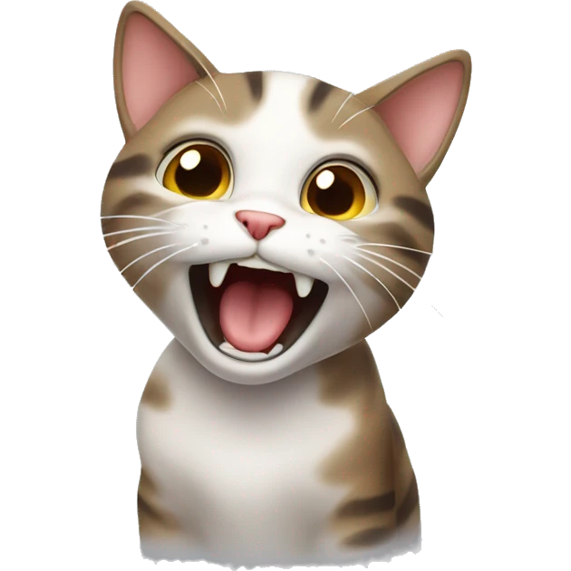 Cute cat meowing emoji