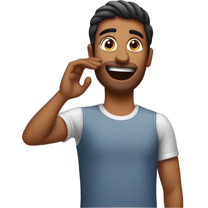 indian guy using deodorant emoji