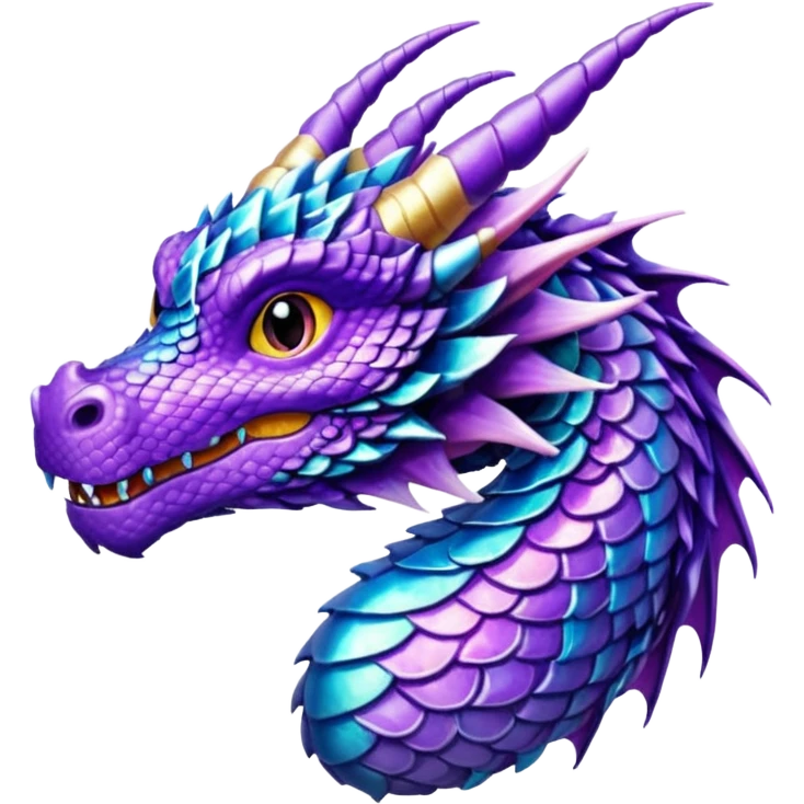 glitter purple dragon emoji