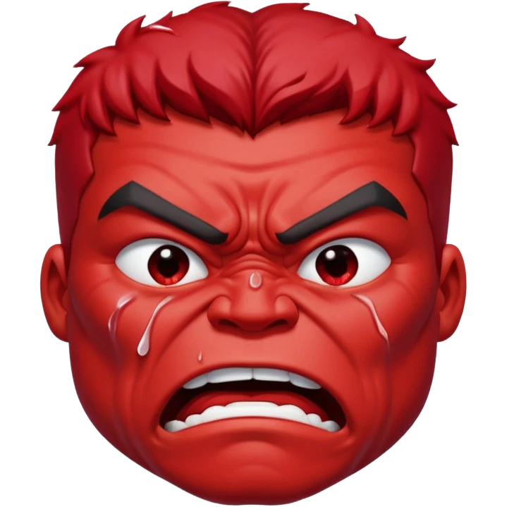 hulk vermelho chorando emoji