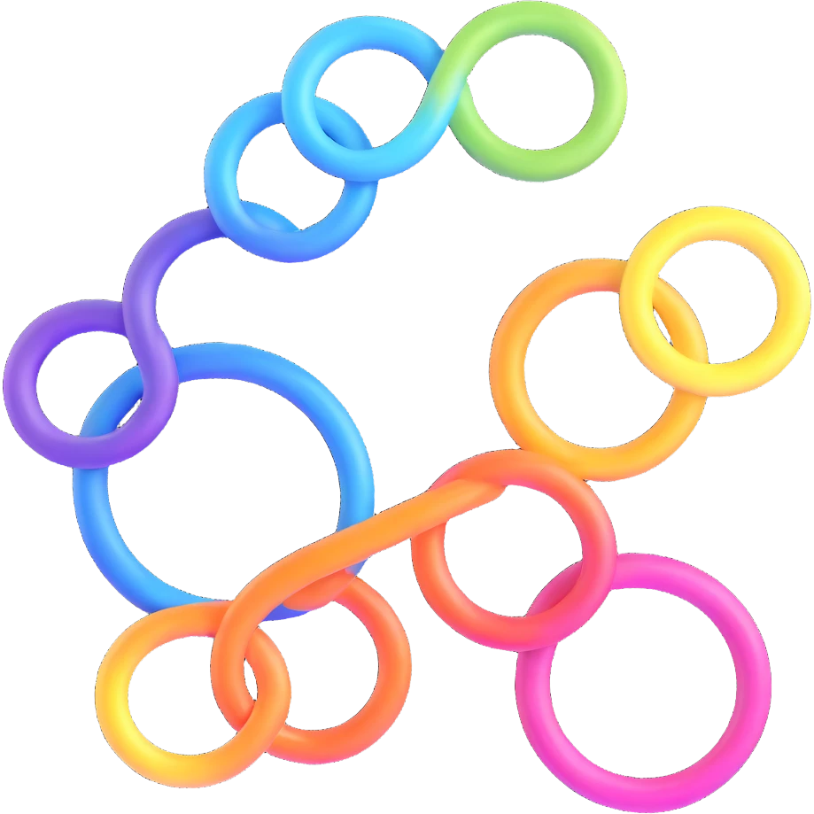 rainbow infinity loop with slight metallic sheen, representing neurodiversity emoji