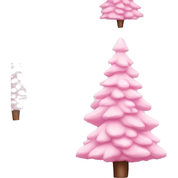 Baby pink Christmas tree emoji