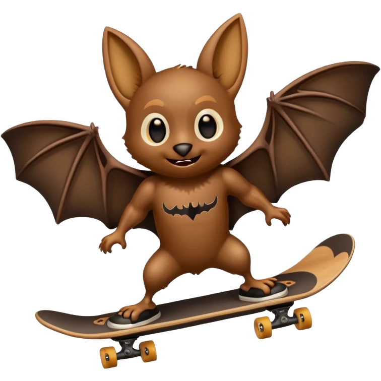 Bat skateboarding emoji