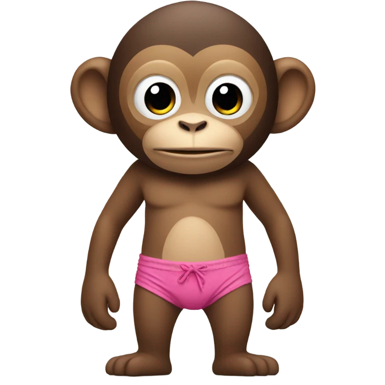 Monkey in a pink bikini  emoji