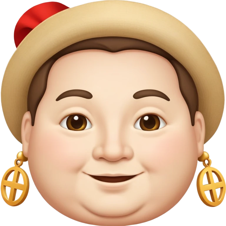 happy fat face with Italian symbols emoji