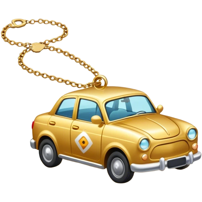 Necklace and car key on the bottom of the sea emoji