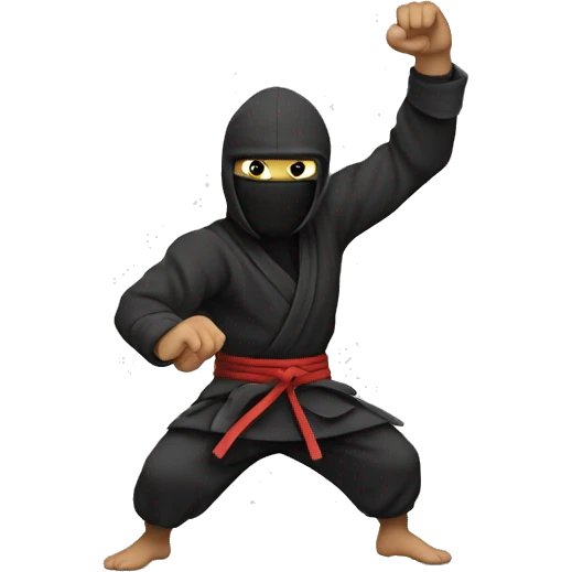 Ninja punching the air emoji