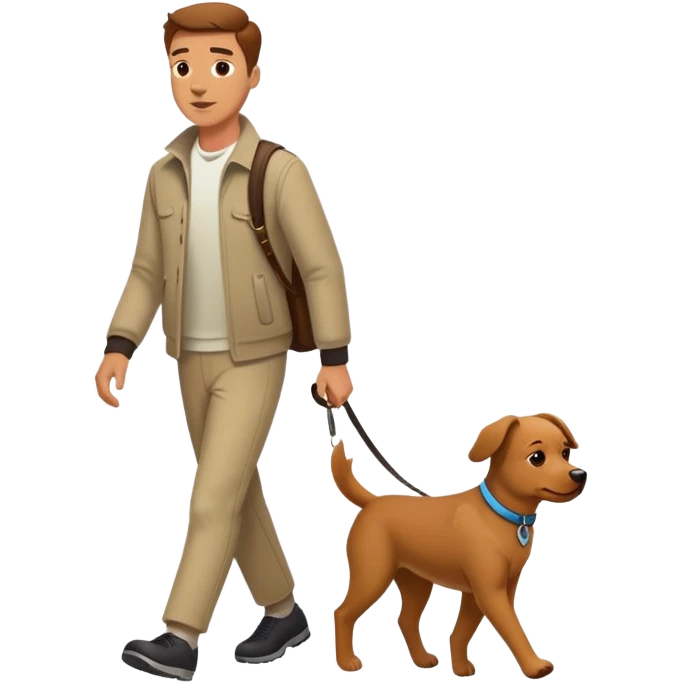 Patrick McCauley walking a dog emoji