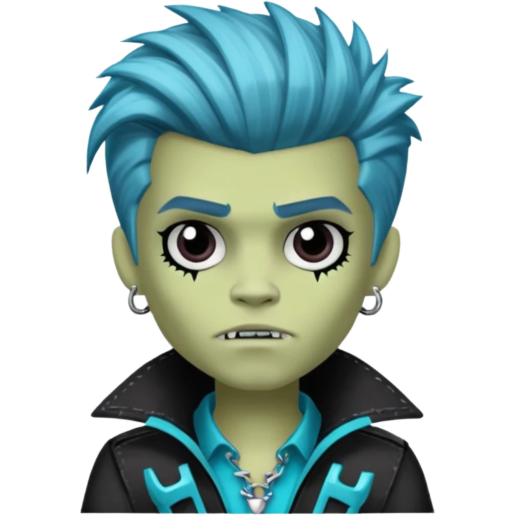 Frankie stein monster high doll boy with face scruffle emoji
