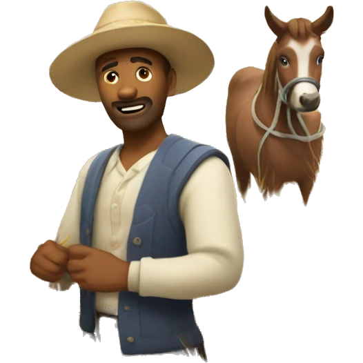 the icon should be associated with an idyllic village, wheat fields, and folk culture emoji