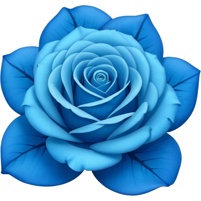 rose shape flower, no stem, now make it a 100% blue, 9.8% green, 0% red, bold and vibrant shade of blue emoji