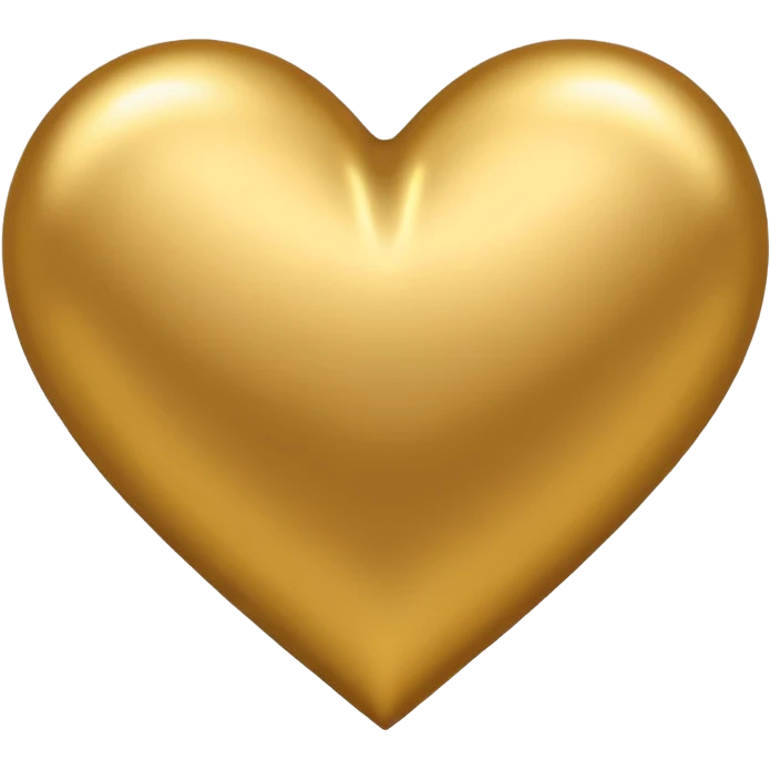 coração dourado emoji
