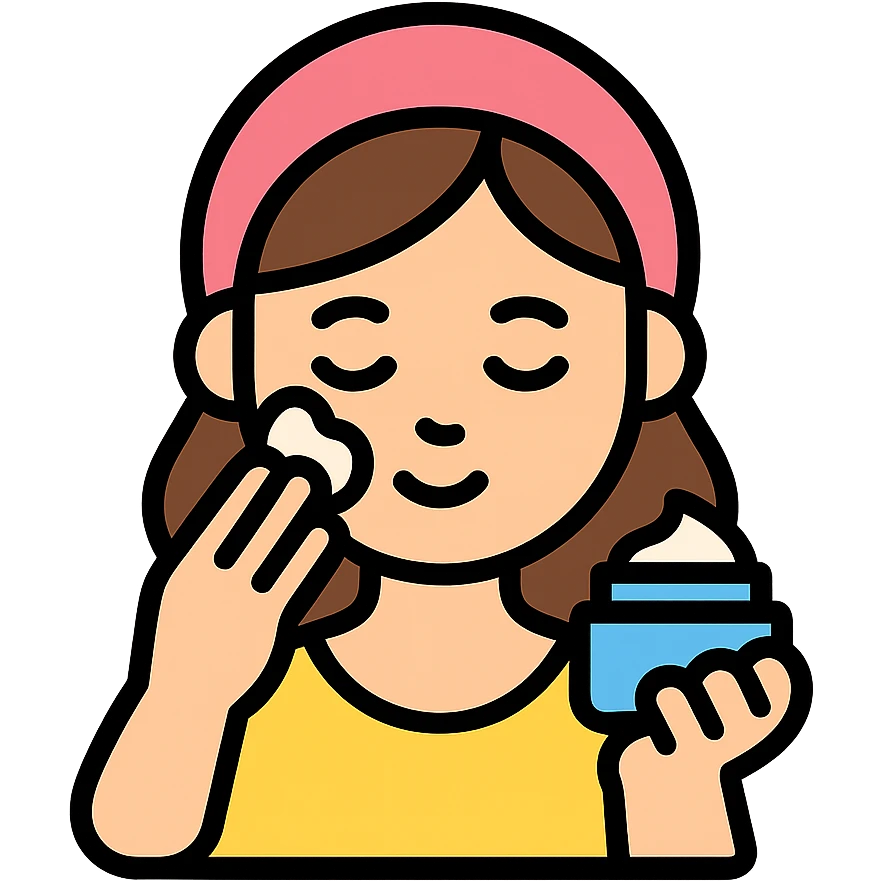 woman skincare routine emoji