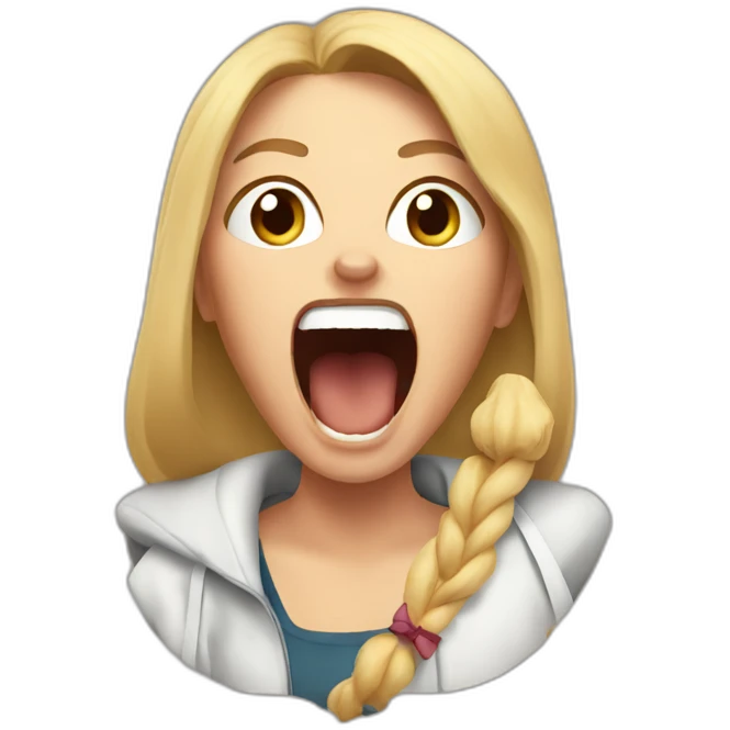 woman yelling at cat emoji