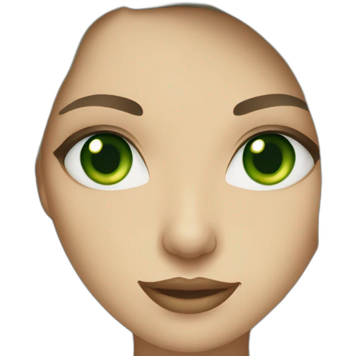 caucasian woman with green eyes emoji