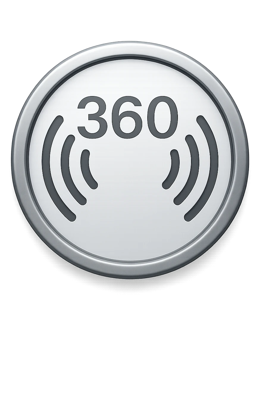 emoji stile iphone di segnale di 360°, iperealistico 4k emoji