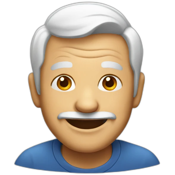 Old man smiling emoji