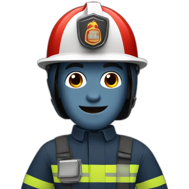 fireman with French helmet emoji