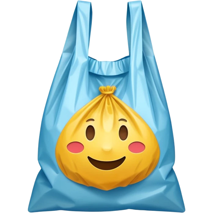 a plasticbag with handles in a simple vector style emoji