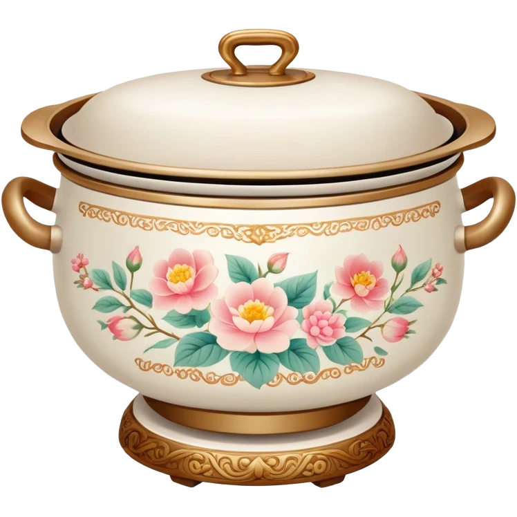 Light colored vintage Chinese hotpot emoji