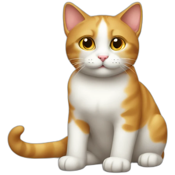 Cat solves a math problem emoji