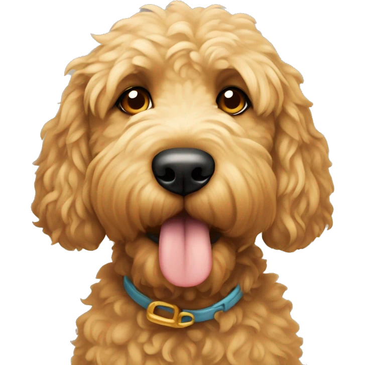 Golden doodle pouting emoji