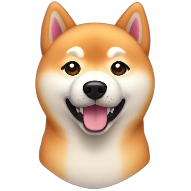 Pink fur Shiba inu emoji