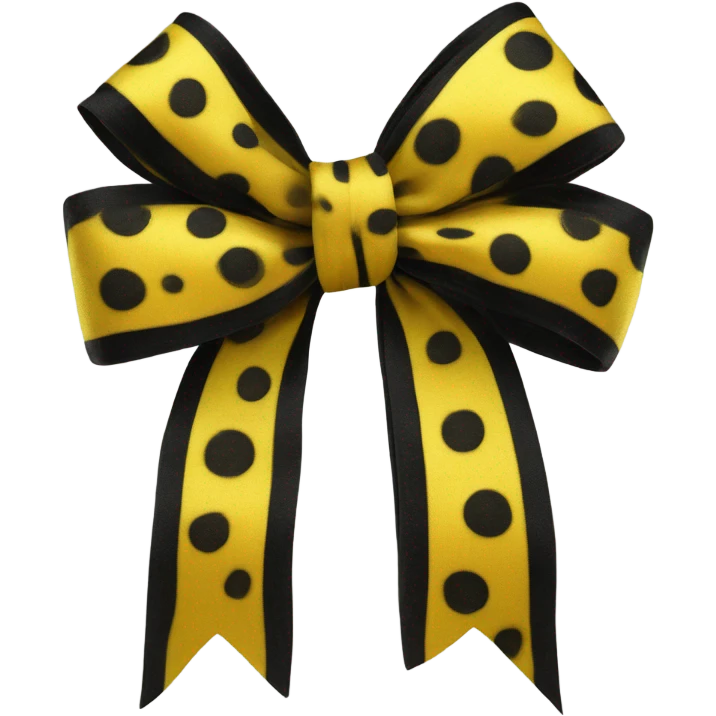 Yellow and black bow emoji