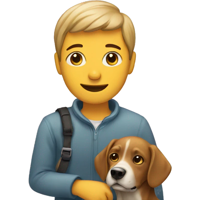 human with dog emoji