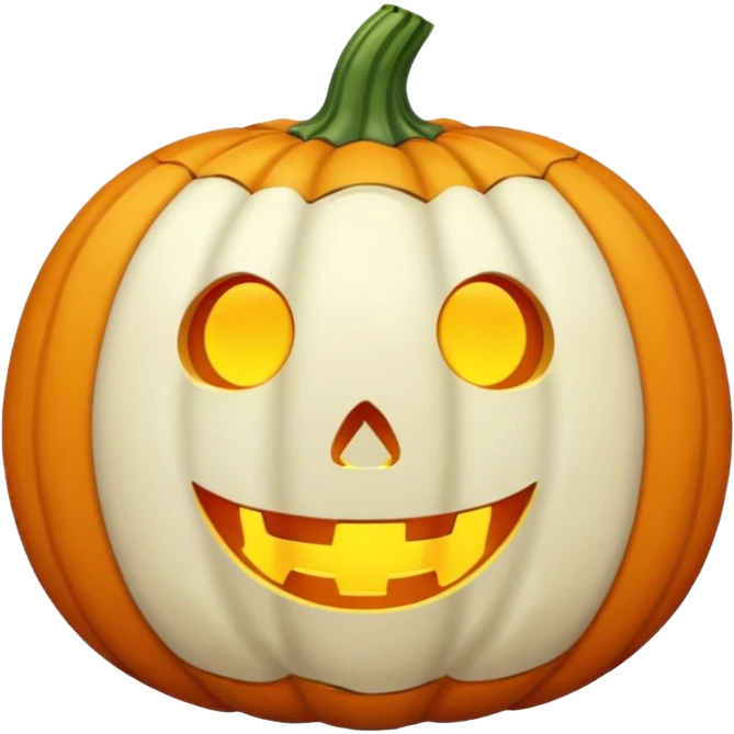 a white pumpkin, realistic, no face emoji