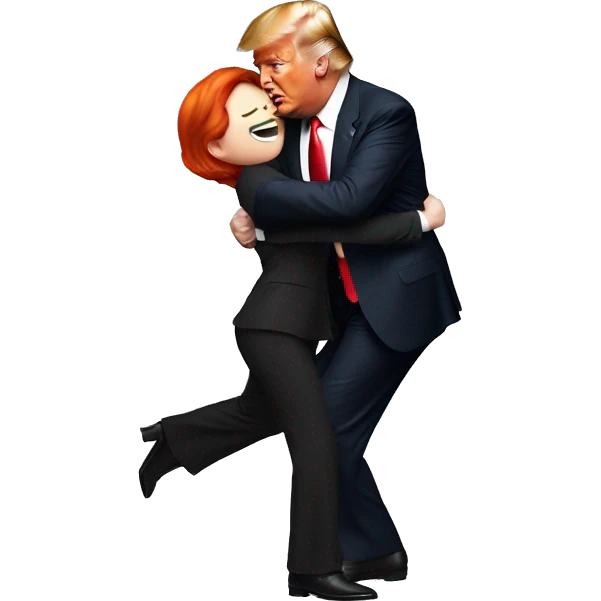 Donal Trump dancing with another redhead man emoji