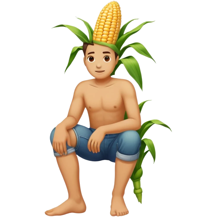 Corn growing out of a knee  emoji