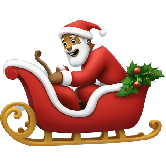 Santa in red sleigh emoji