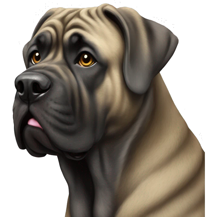 Reverse brindle mastiff emoji