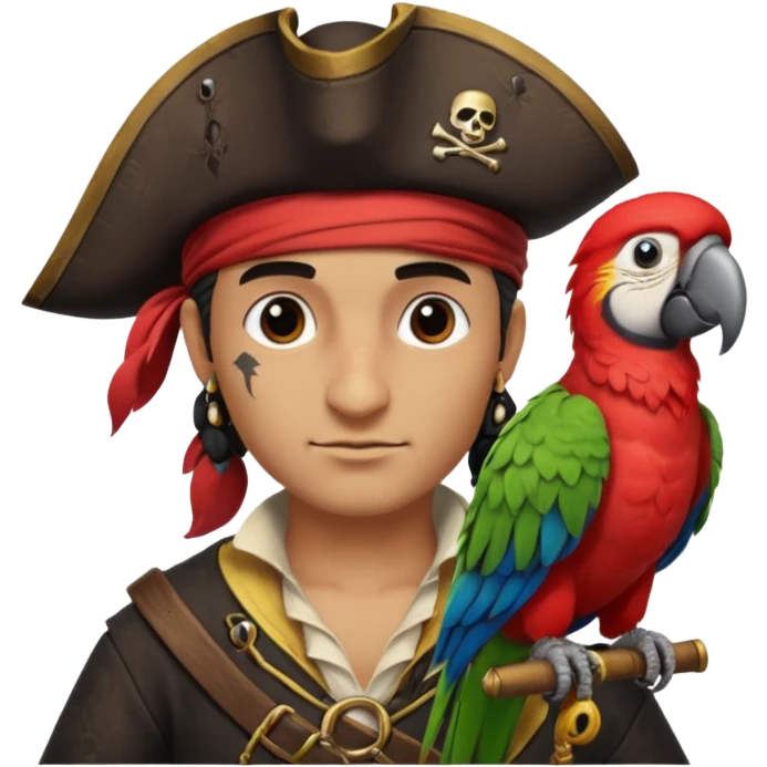 pirate and parrot emoji