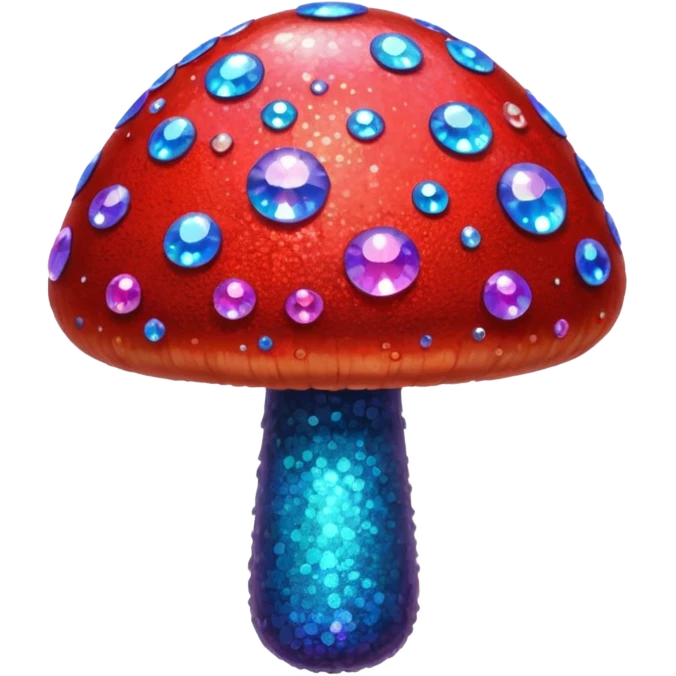 red glitter mushroom emoji