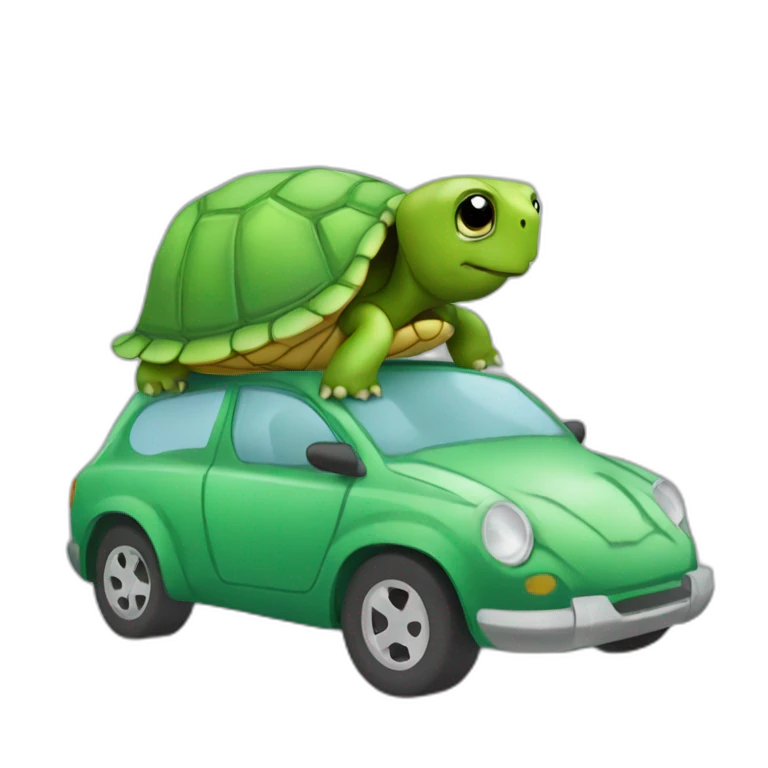 tortue dans voiture emoji