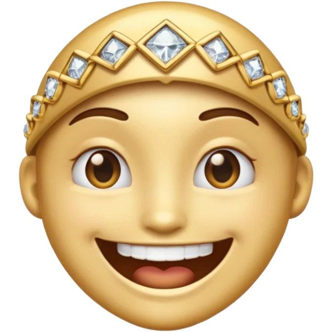 Emoji with diamond grill emoji