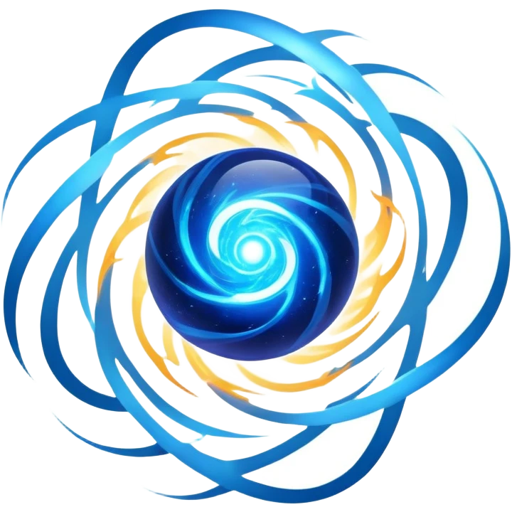 glowing energy orb with cosmic swirls, sci-fi space power source emoji