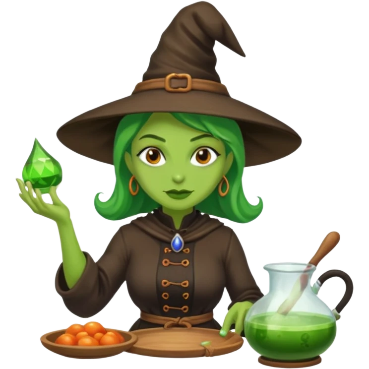 green witch cooking potion emoji