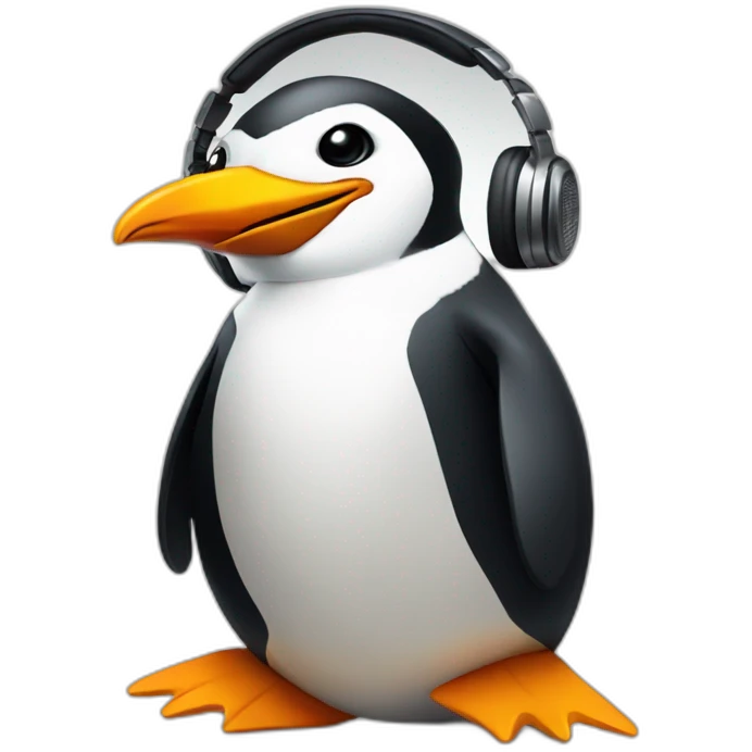 Dj penguin emoji