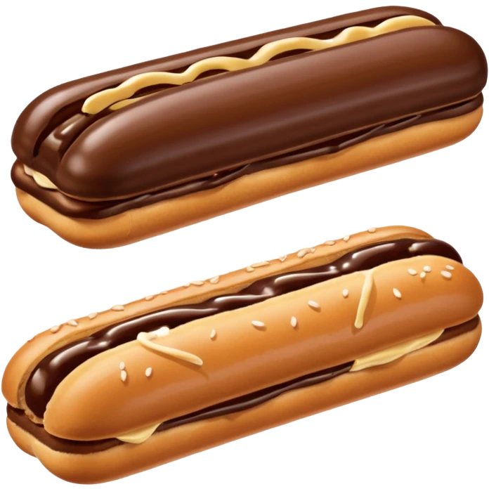 Éclair au café emoji